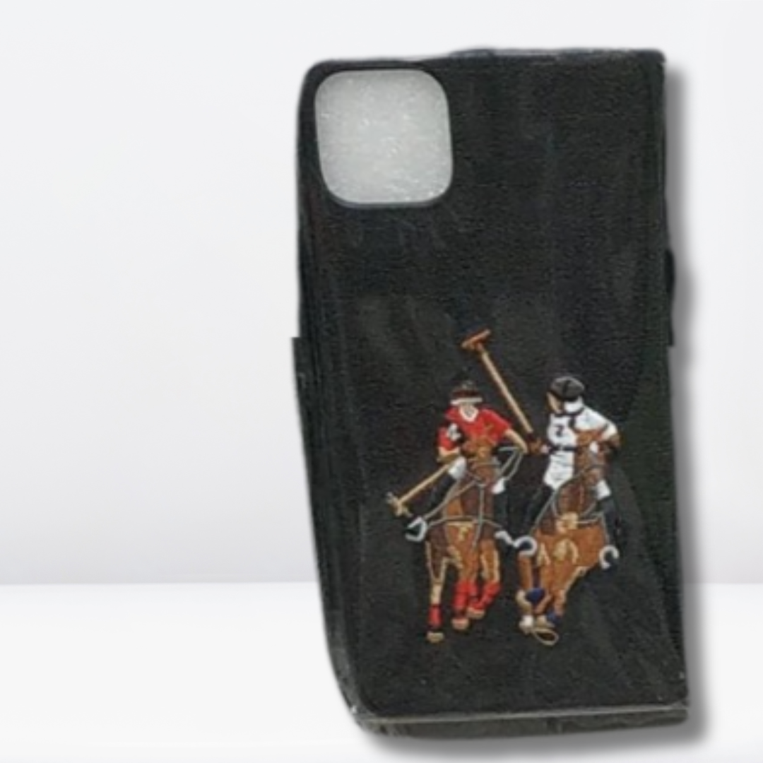 3D Embroidery Hard Back Case for iPhone (Polo Jockey Series)