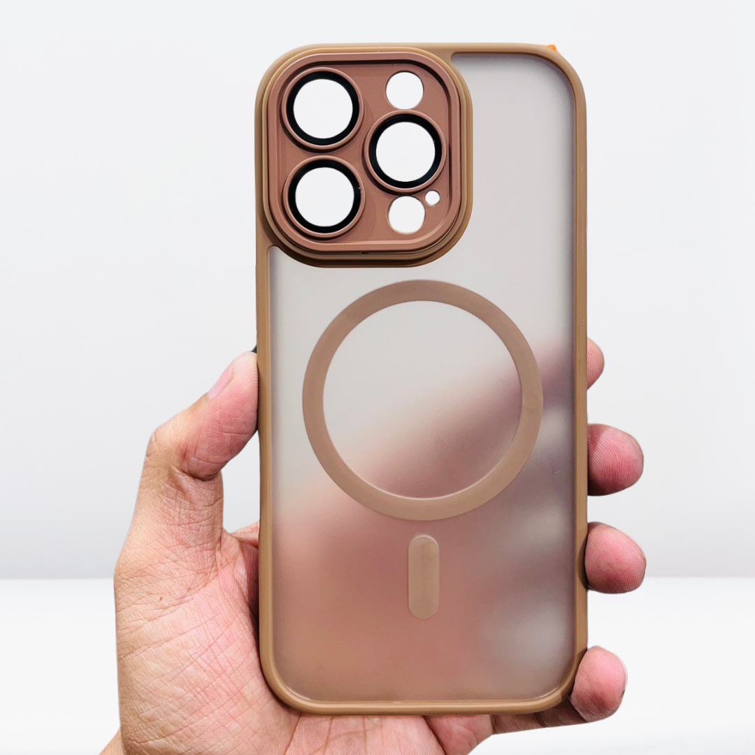 Acrylic MagSafe Matte Clear TPU Case with Camera Protection for iPhone.