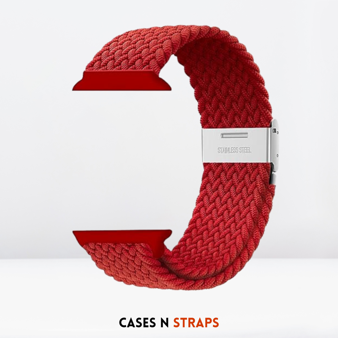 Adjustable Braided Nylon Replacement Strap (Red Color)