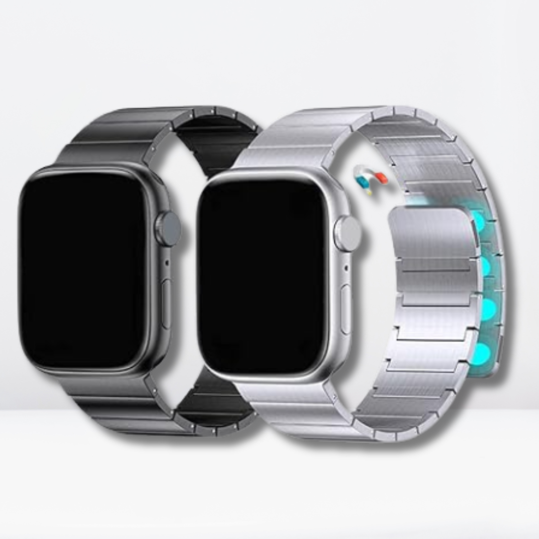 Adjustable Rado Look Metal Magnetic Chain Strap for iWatch 42/44/45/49 MM (GOLD)