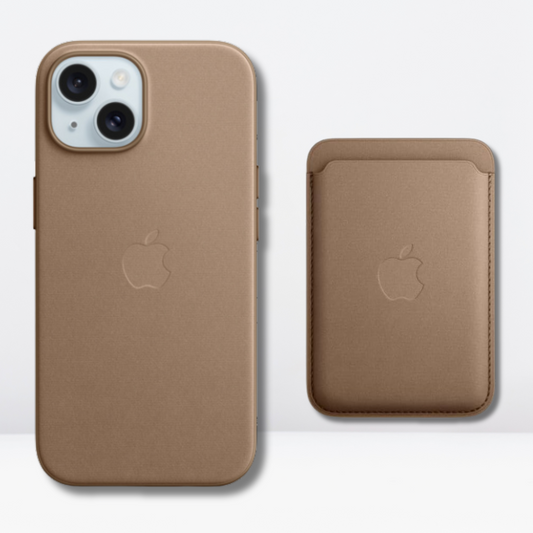 BUY Fine Woven MagSafe Case, GET Fine Woven Wallet FREE! (TAUPE BROWN) iphone 14/15 series