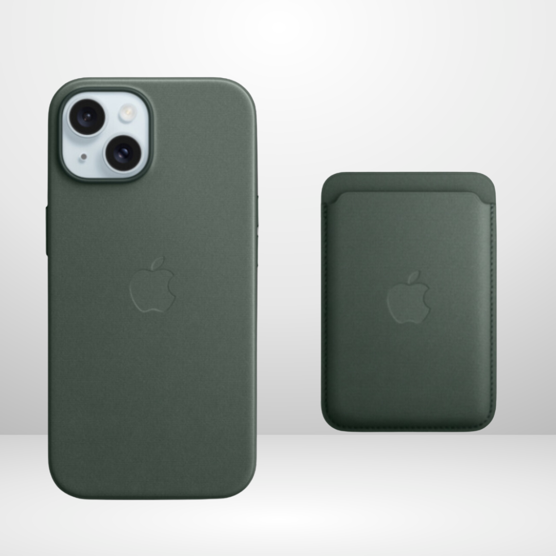 BUY Fine Woven MagSafe Case, GET Fine Woven Wallet FREE! (EVERGREEN) for iPhone 14/15 Series