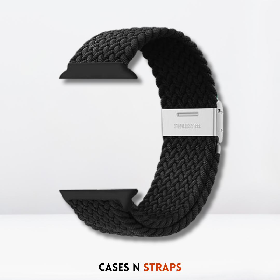 Adjustable Braided Nylon Replacement Strap (Black Color)