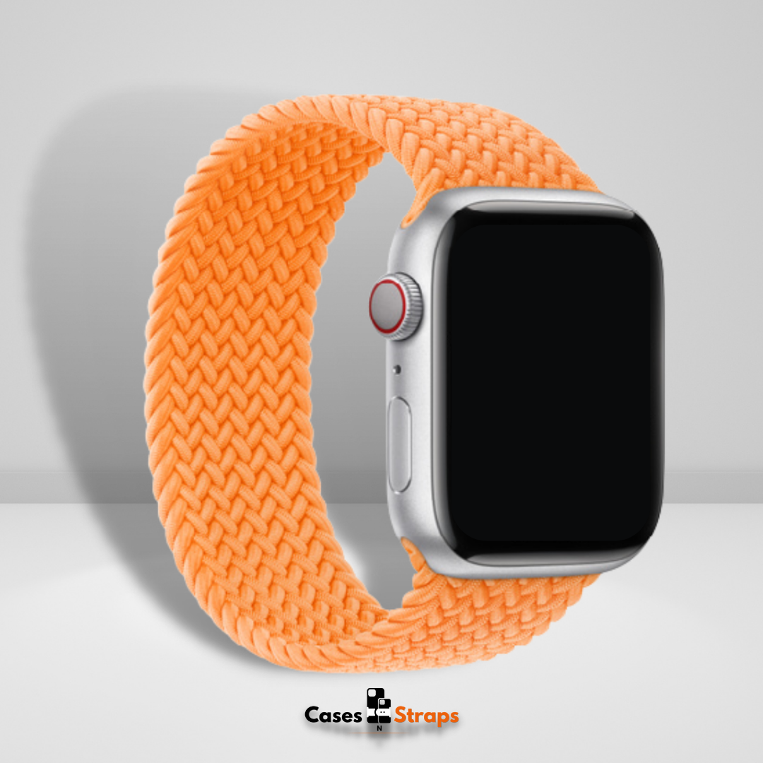 Orange Braided Loop Band Apple Watch Braided Solo Loop Watch Strap