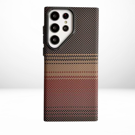 Carbon Fiber Kevlar Texture Case with MagSafe for Samsung 24/25/26 Ultra