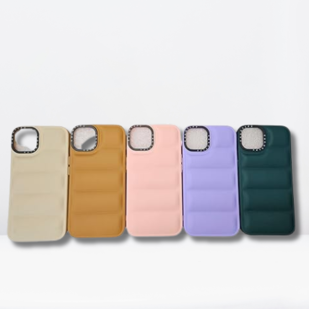 Silicone Puffer Case for iPhone 15/15Pro/15Pro Max (Black)