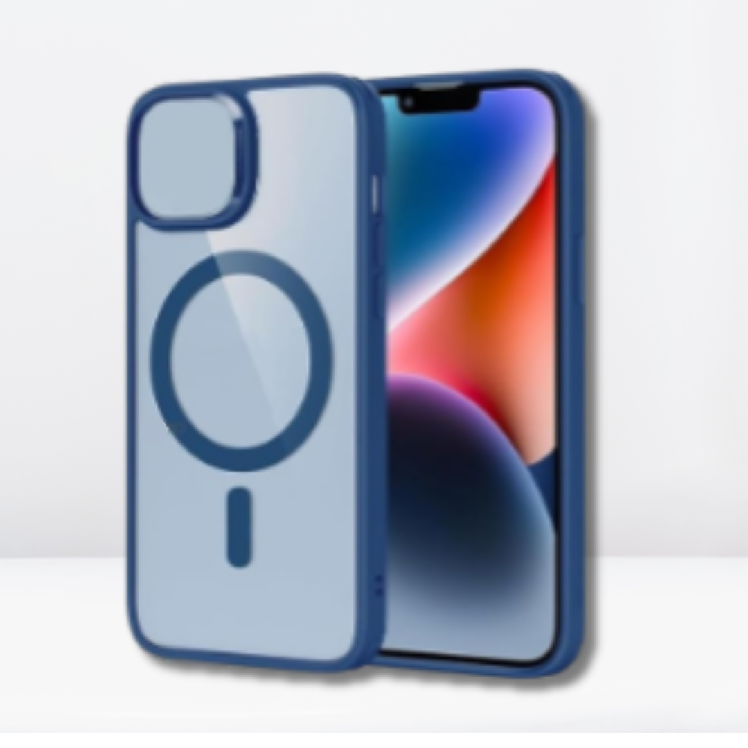 Clear MagSafe Protection Case for iPhone (Blue) - Main Image