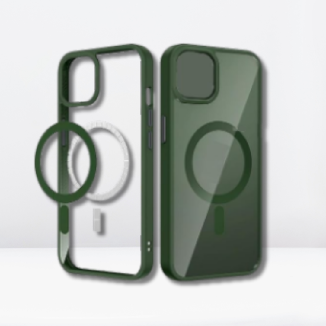 Clear MagSafe Protection Case for iPhone (Green)