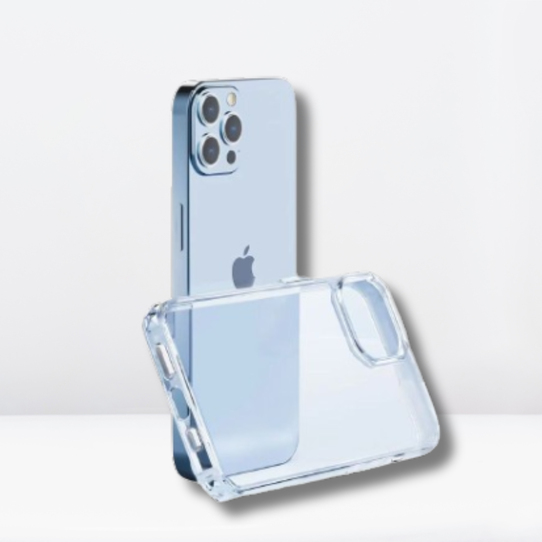 Crystal Clear Hard Case with Soft Edges, along with a Dust-Proof Net iPhone 12/13/14 Series