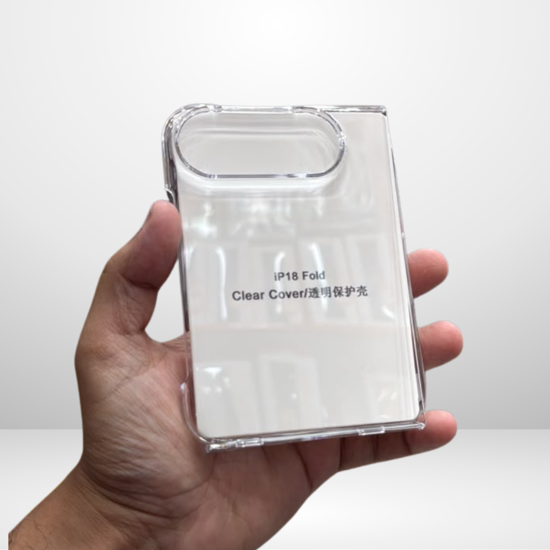 Crystal Clear Hard PC Case for iPhone 18 Fold Duo (Front & Back)