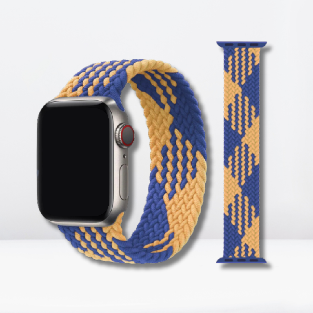 Dual-Tone Nylon Braided Solo Loop for iWatch (Blue/Orange)