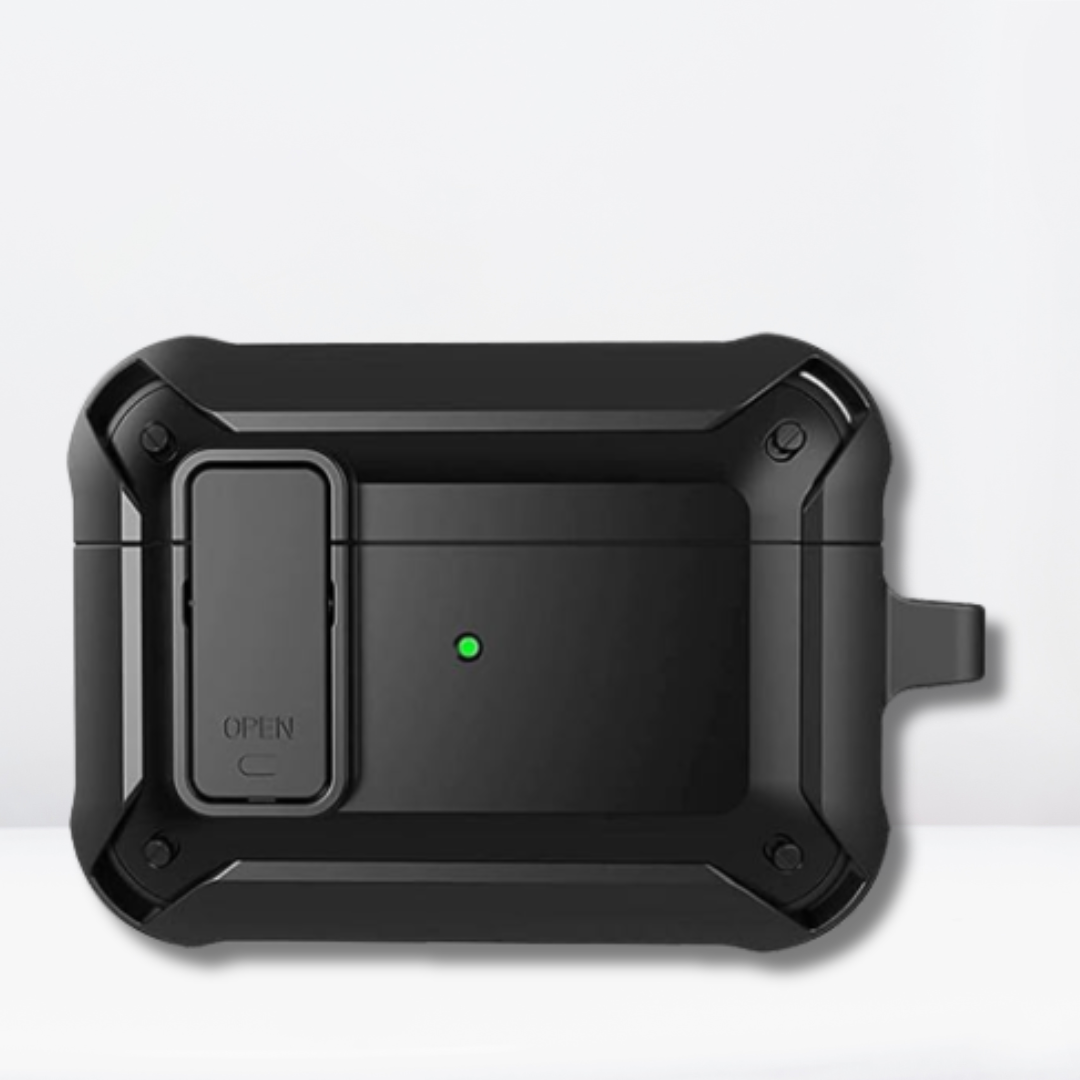 Eggshell Protective AirPods Pro With Button Lock Case (Black