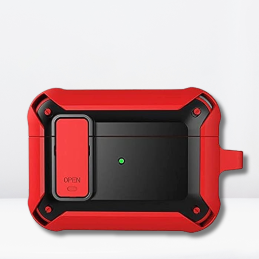 Eggshell Protective AirPods Pro With Button Lock Case (Red/Black)