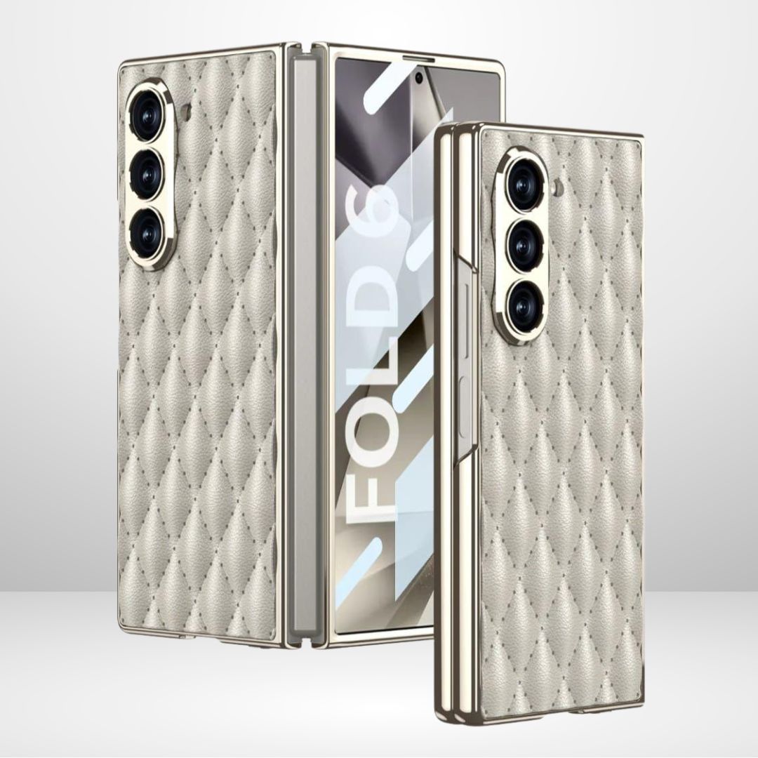 GKK Cushion Leather Case with Front Glass for Samsung Galaxy Z Fold5/Fold6