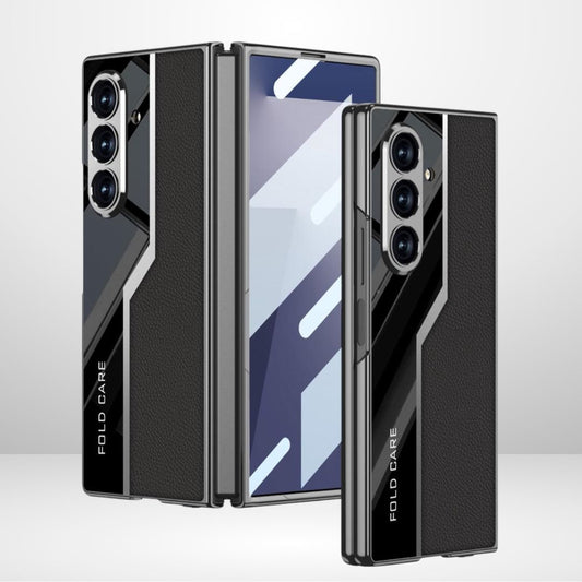 GKK Leather Lens Pro Case with Front Glass for Samsung Galaxy Z Fold6 & Fold7