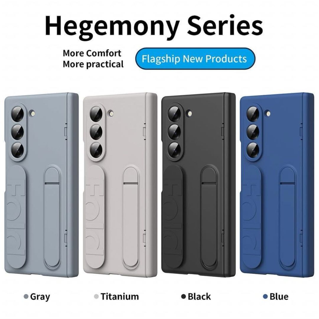 GKK Silicone Hegemony Series with Stand Band & Front Glass Case for Galaxy Fold 7