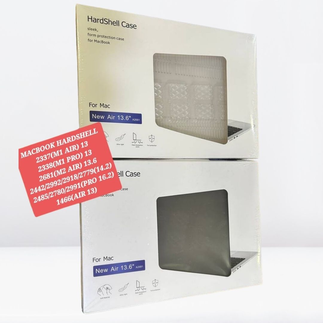 Hard Shell Sleek Protection case for MacBook M2 Air 13.6 inch (Front & Back)(Transparent Clear)