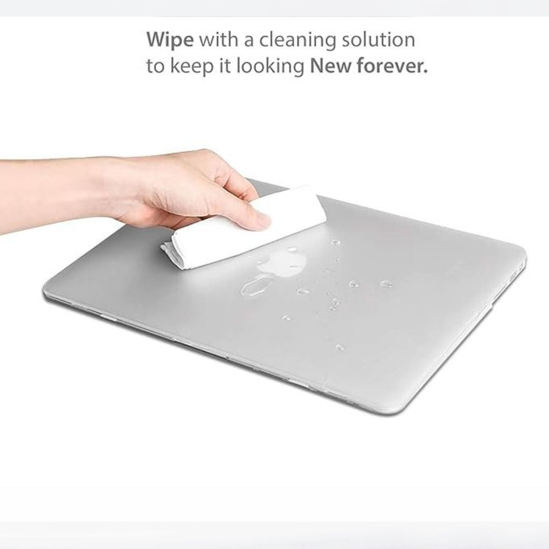 Hard Shell Sleek Protection case for MacBook M2 Air 13.6 inch (Front & Back)(Transparent Clear)