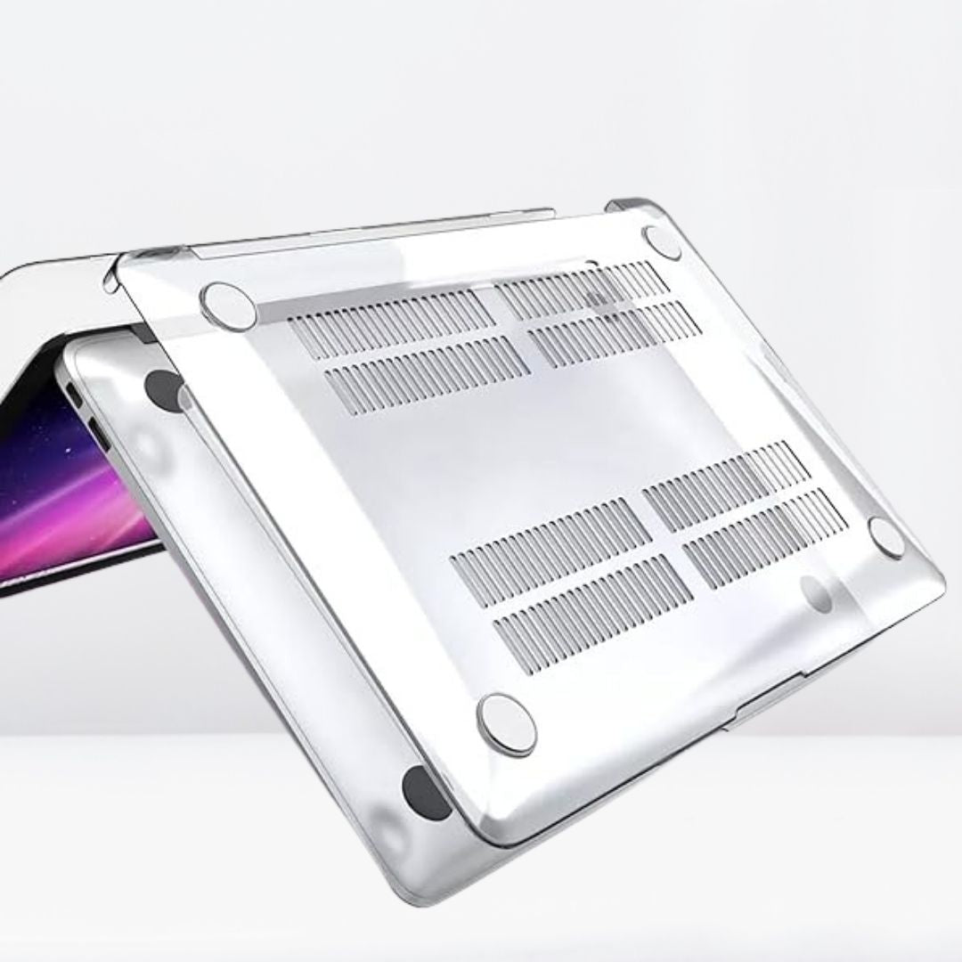 Hard Shell Sleek Protection case for MacBook M2 Air 13.6 inch (Front & Back)(Transparent Clear)