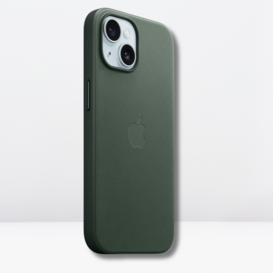 High-Quality Fine Woven Case with IC MagSafe for iPhone 15 Series (EVERGREEN)