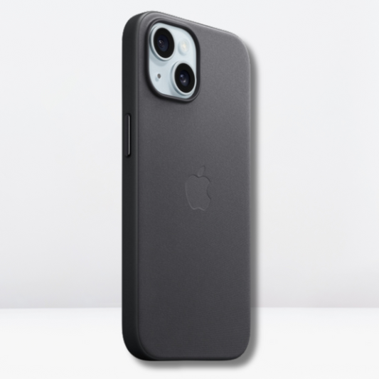 High-Quality Fine Woven Case with IC MagSafe for iPhone 15 Series (BLACK)