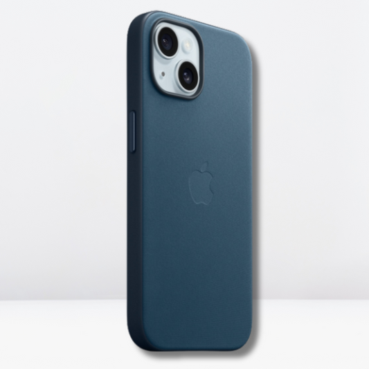 High-Quality Fine Woven Case with IC MagSafe for iPhone 15 Series (PACIFIC BLUE)