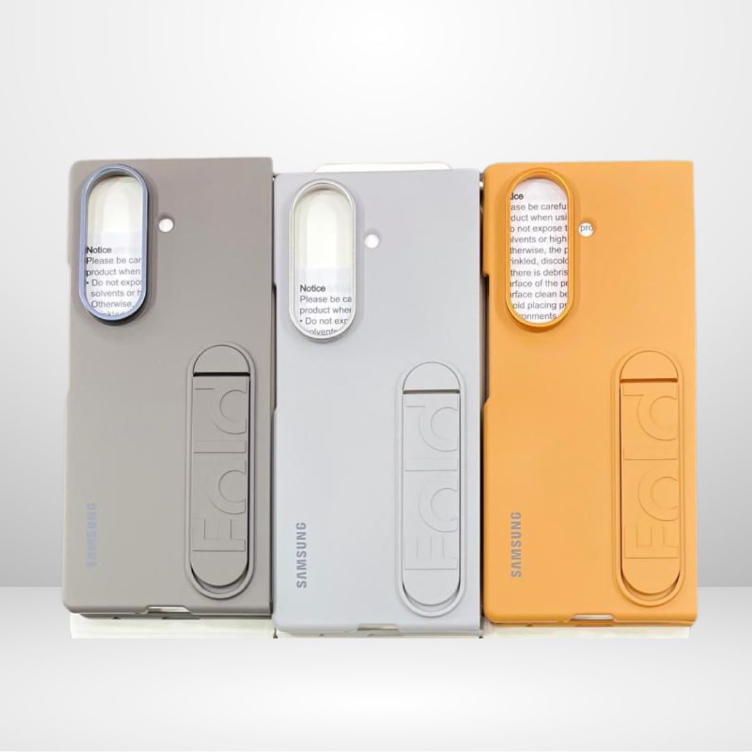 Silicone Standing Case with Metal Camera Ring for Samsung Galaxy Fold 7