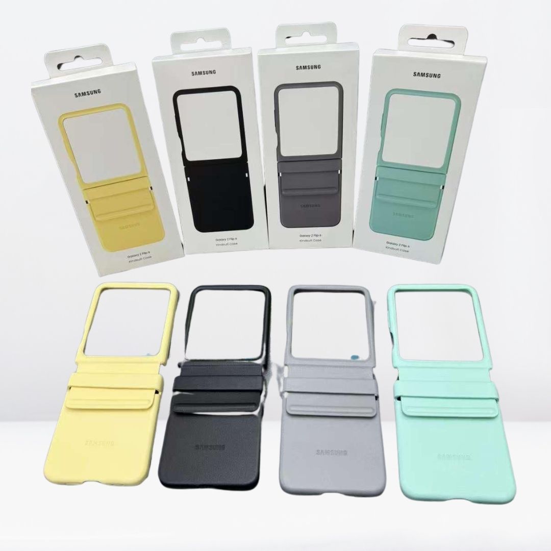 Kindsuit Leather Case for Samsung Galaxy Z Flip 6 (Grey)