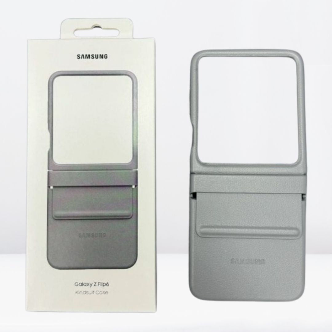 Kindsuit Leather Case for Samsung Galaxy Z Flip 6 (Grey)