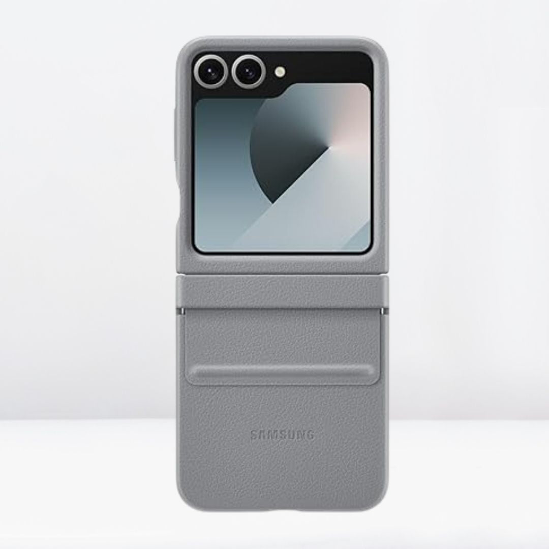 Kindsuit Leather Case for Samsung Galaxy Z Flip 6 (Grey)