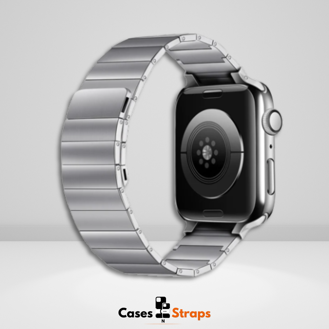 Luxury Silver Metallic Magnetic Link Band For iWatch