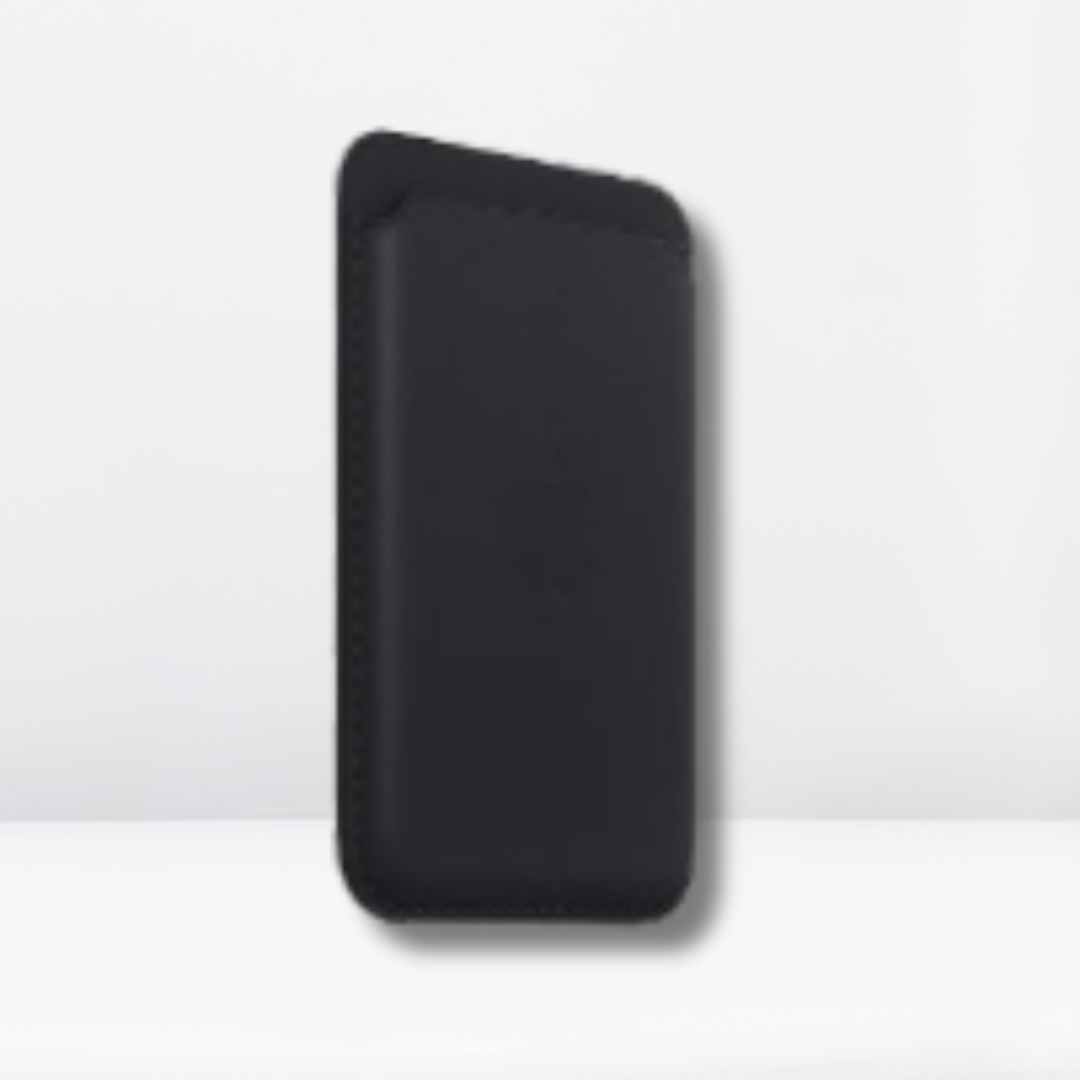 Magnetic Leather IC MagSafe Wallet for iPhone (Black)