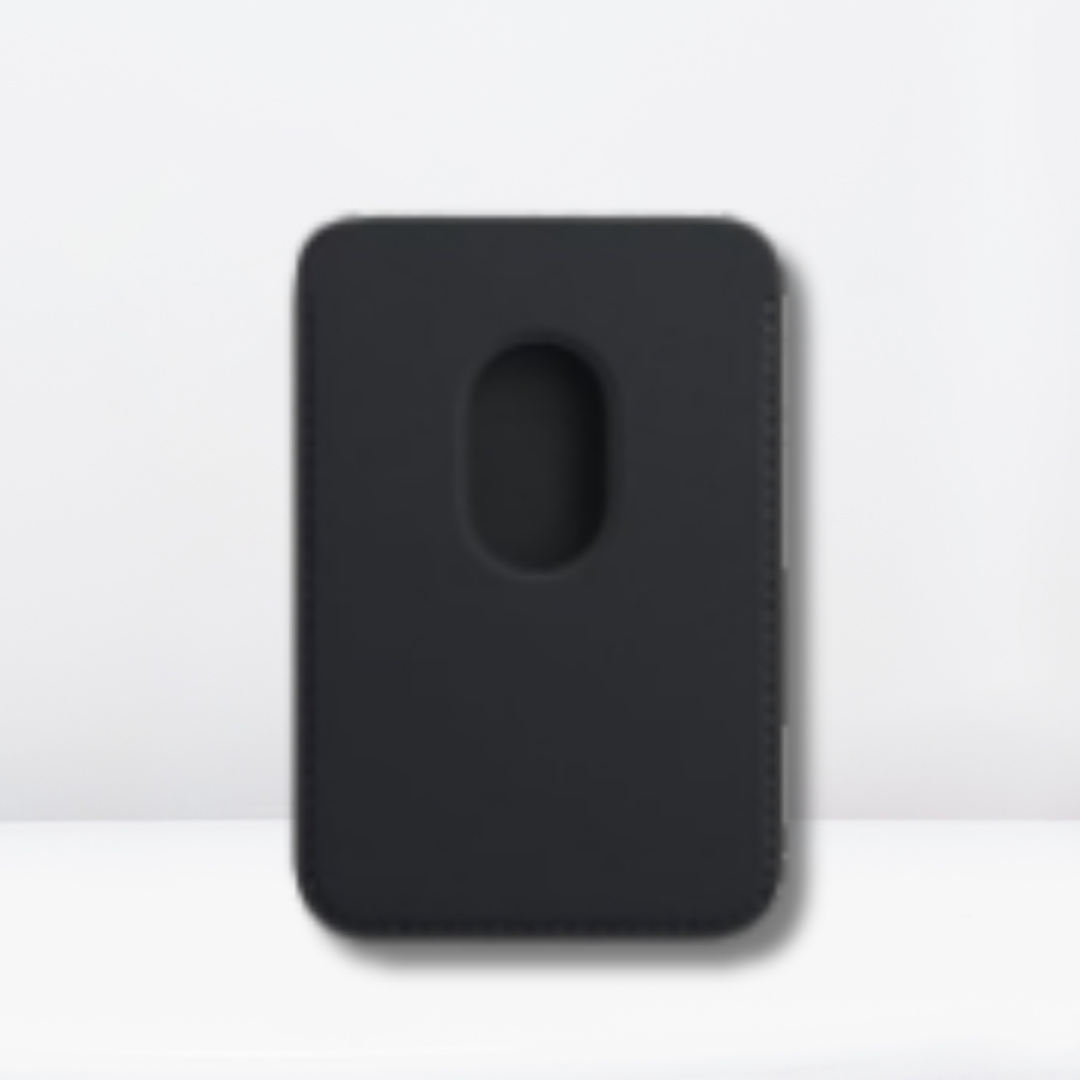 Magnetic Leather IC MagSafe Wallet for iPhone (Black)