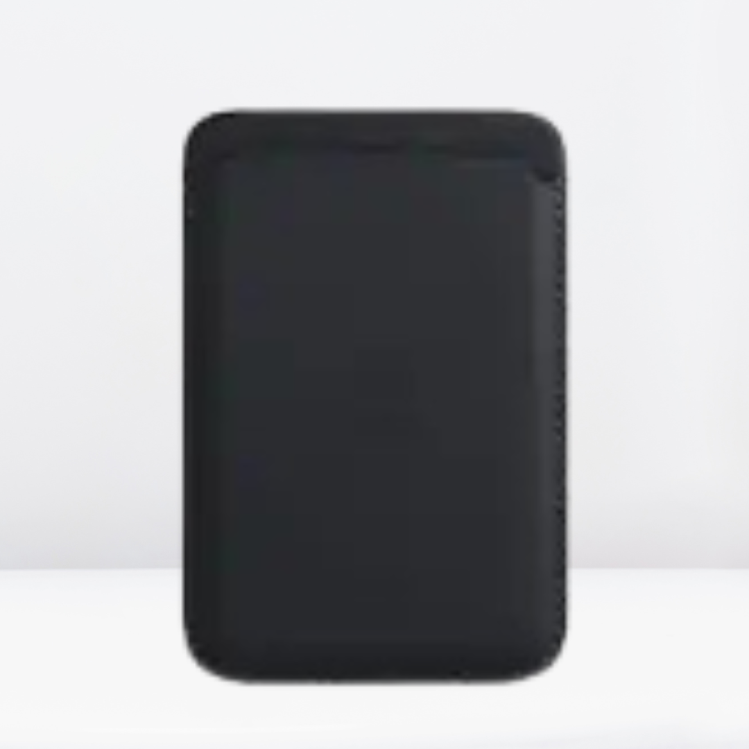 Magnetic Leather IC MagSafe Wallet for iPhone (Black)
