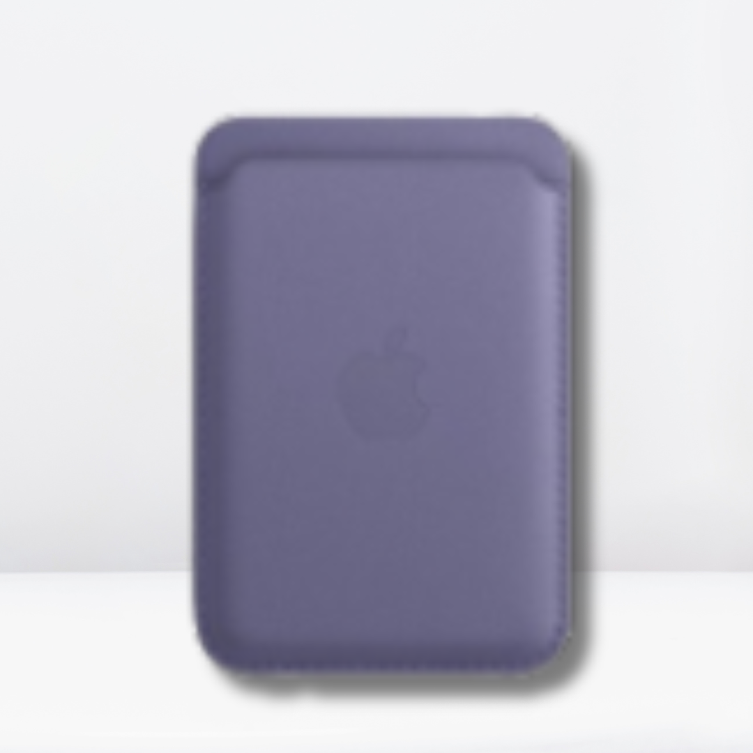 Magnetic Leather IC Wallet for iPhone (Lavender)