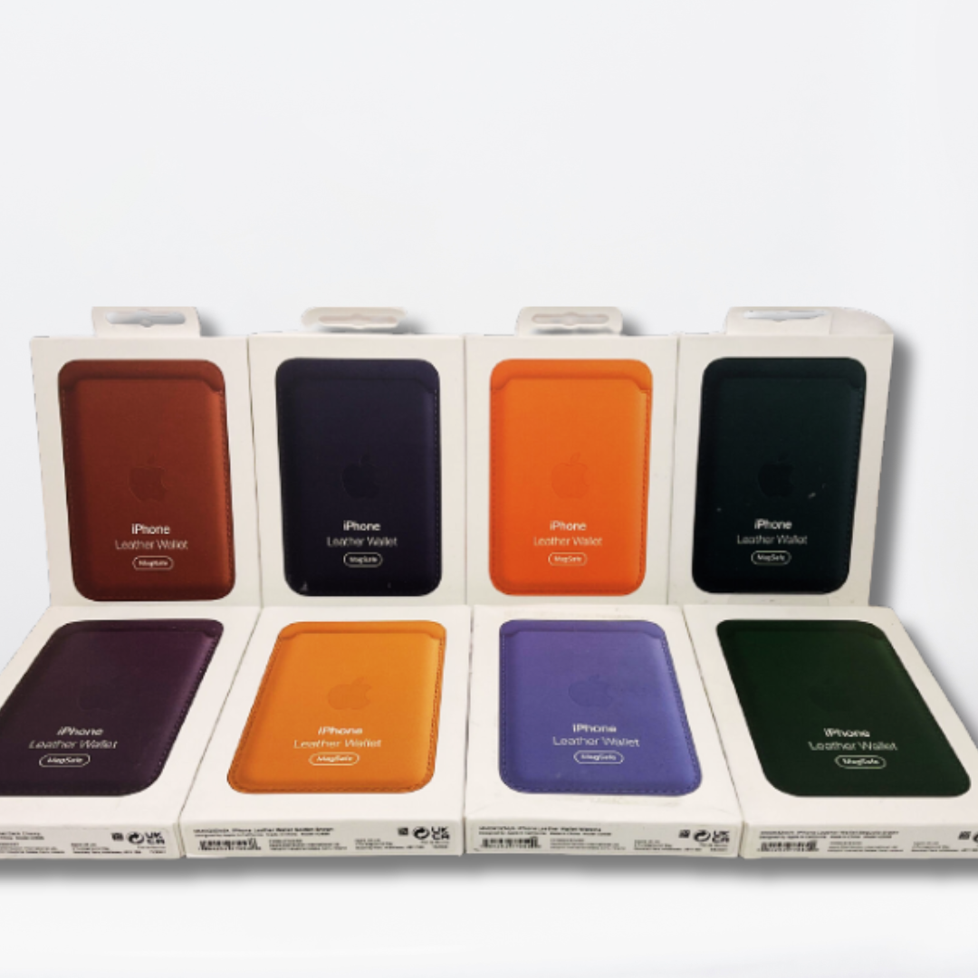 Magnetic Leather MagSafe Wallet for iPhone Without IC (Golden Brown)