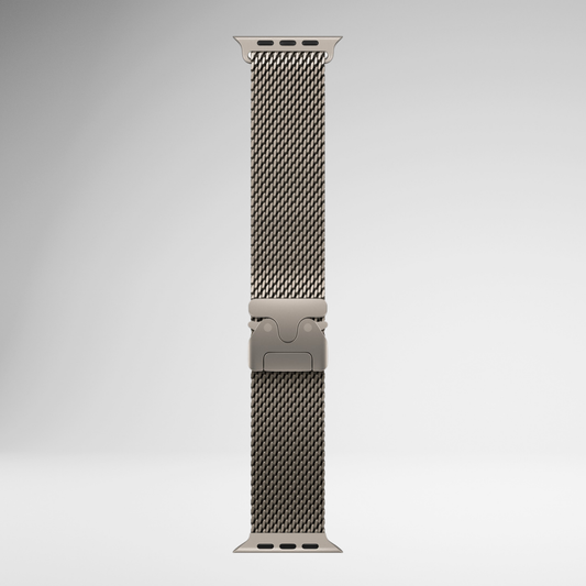 Milanese Loop Chain for iWatch 10 Series (44/45/46/49 MM) (NATURAL TITANIUM)