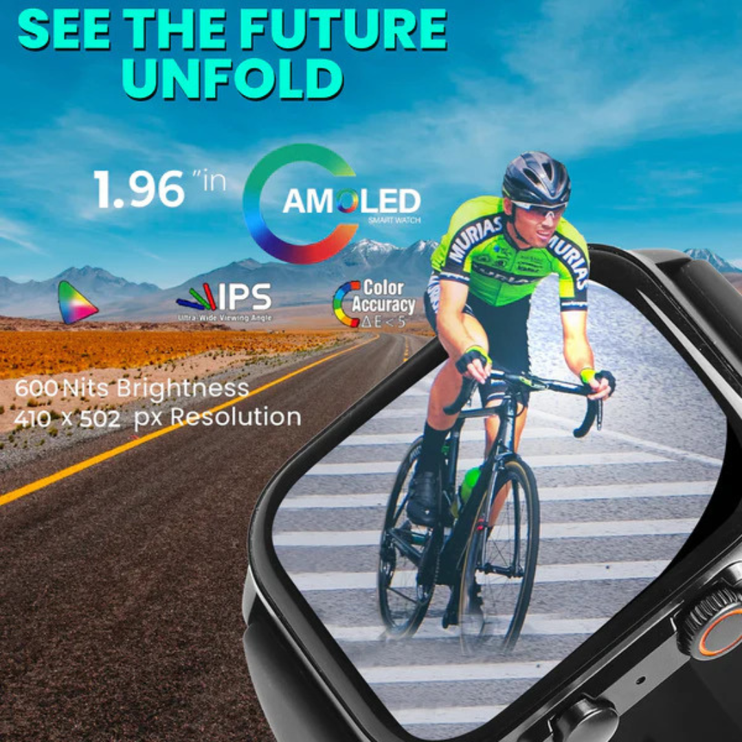 Movanchi Smart Watch MH-75 with HD AMOLED SCREEN (Starlight)