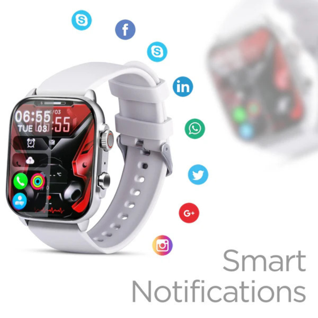 Movanchi Smart Watch MH-75 with HD AMOLED SCREEN (Starlight)