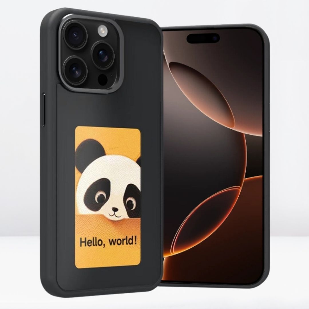 NFC DIY E-ink Screen Phone Case 16 Pro/16 Pro Max (Black) – Cases