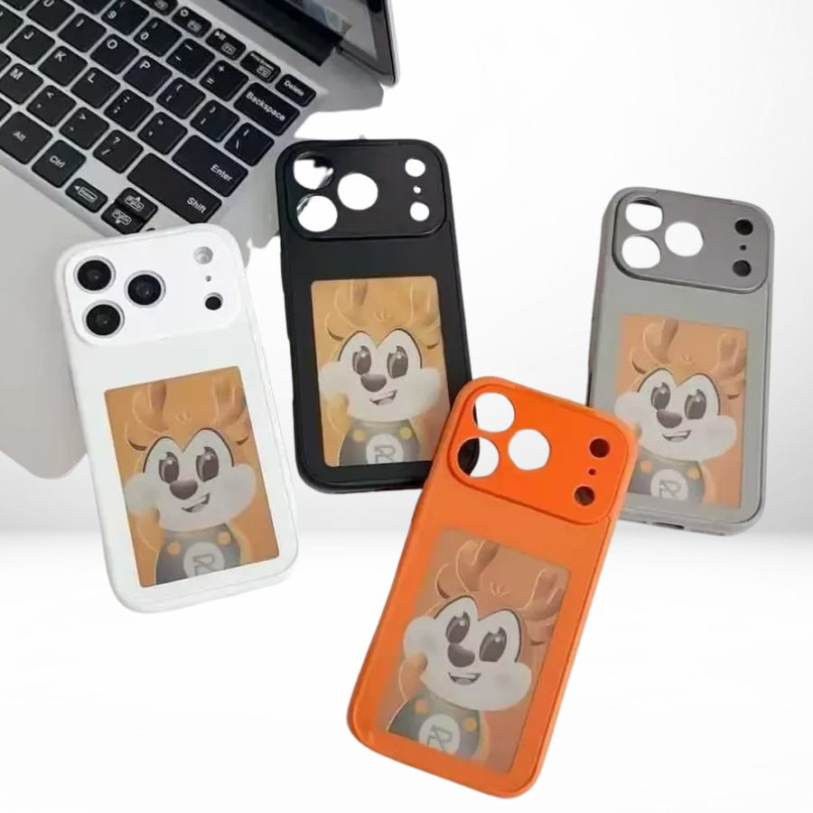 NFC DIY E-ink Screen Phone Case 17/ 17 Pro/ 17 Pro Max (Black)