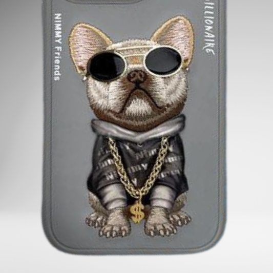 NIMMY Glasses Cool Pug Chain Series with Metal Camera Ring for the iPhone 16 series
