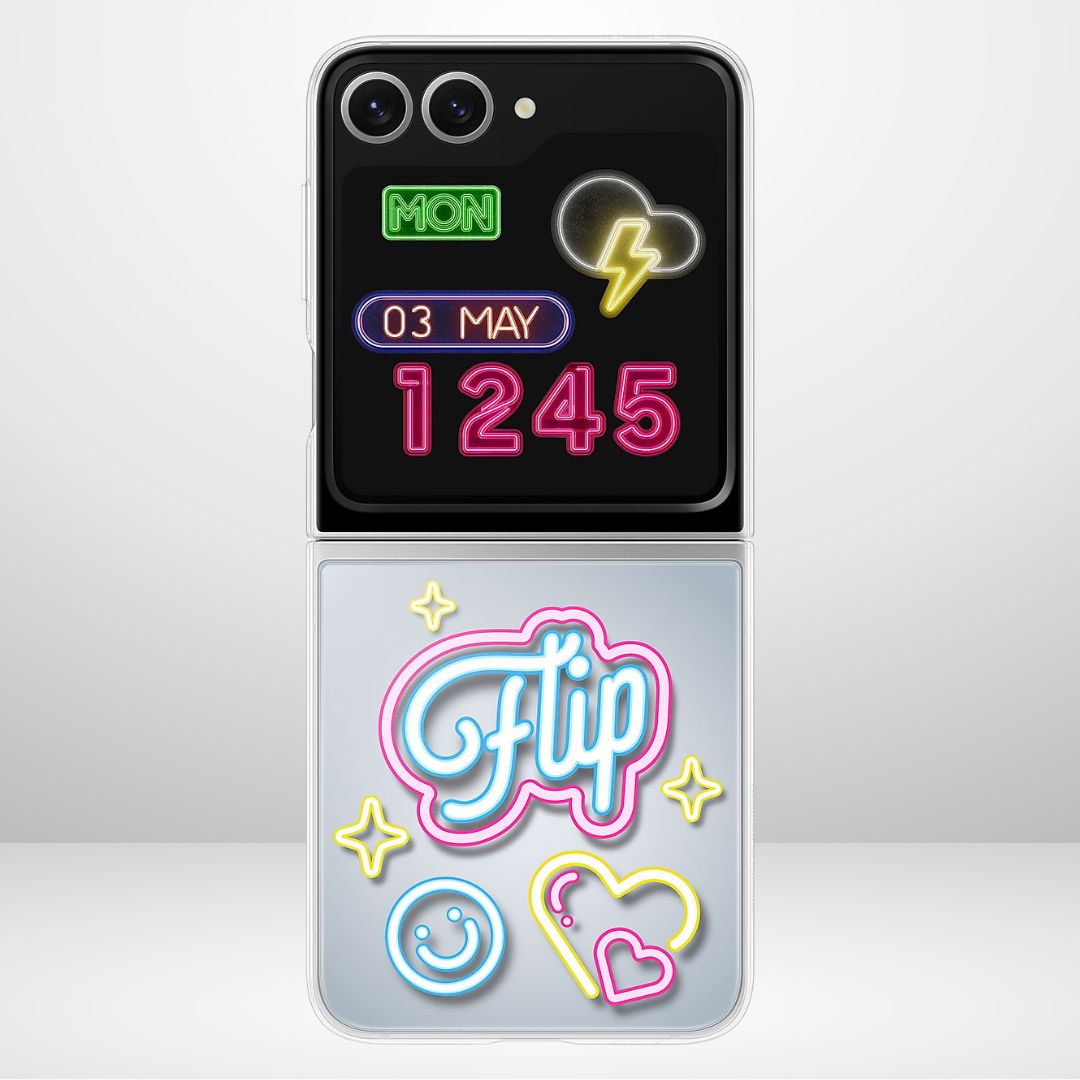New Flip-Suit White Case for Samsung Galaxy Z Flip6 (Transparent)