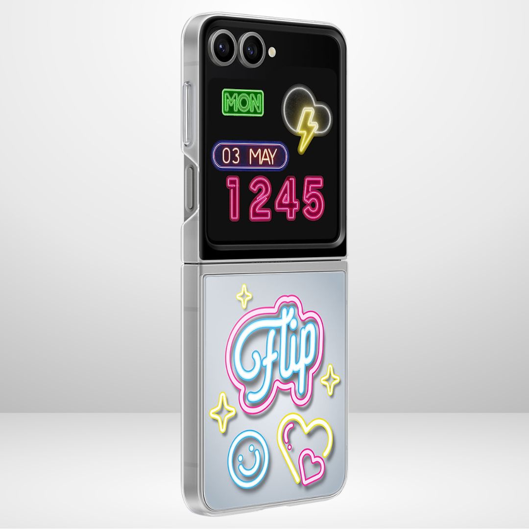 New Flip-Suit White Case for Samsung Galaxy Z Flip6 (Transparent)