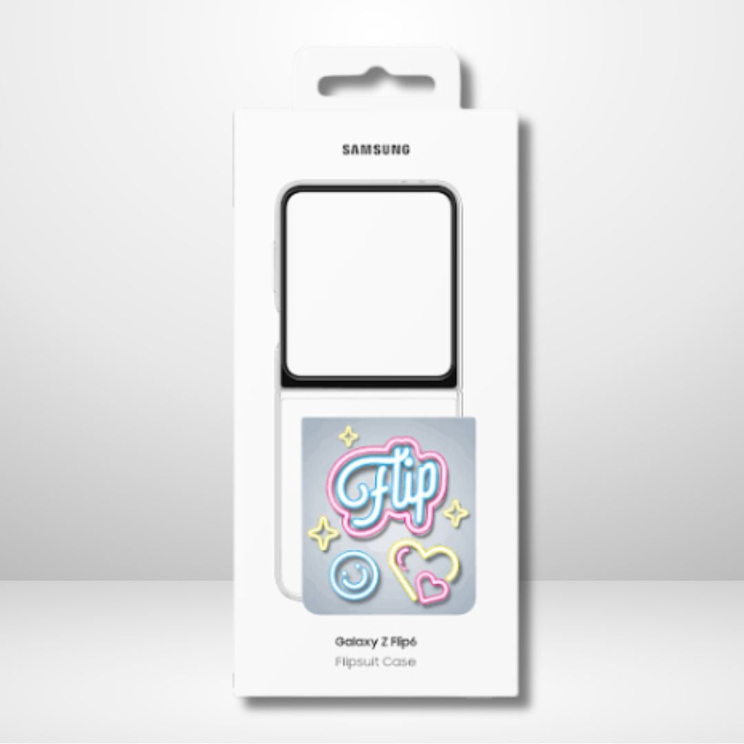 New Flip-Suit White Case for Samsung Galaxy Z Flip6 (Transparent)