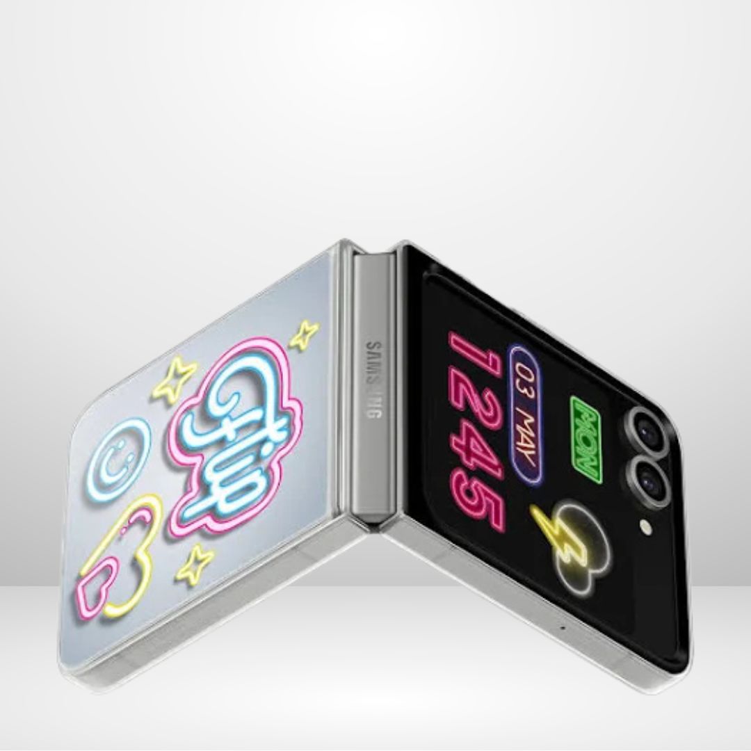 New Flip-Suit White Case for Samsung Galaxy Z Flip6 (Transparent)