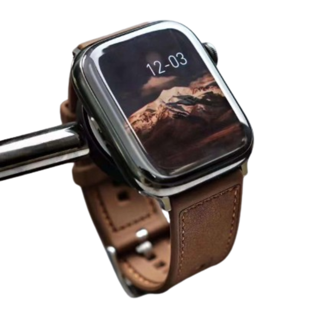 New Premium Quality Silicone + Leather Stitched Strap for 42/44/45MM