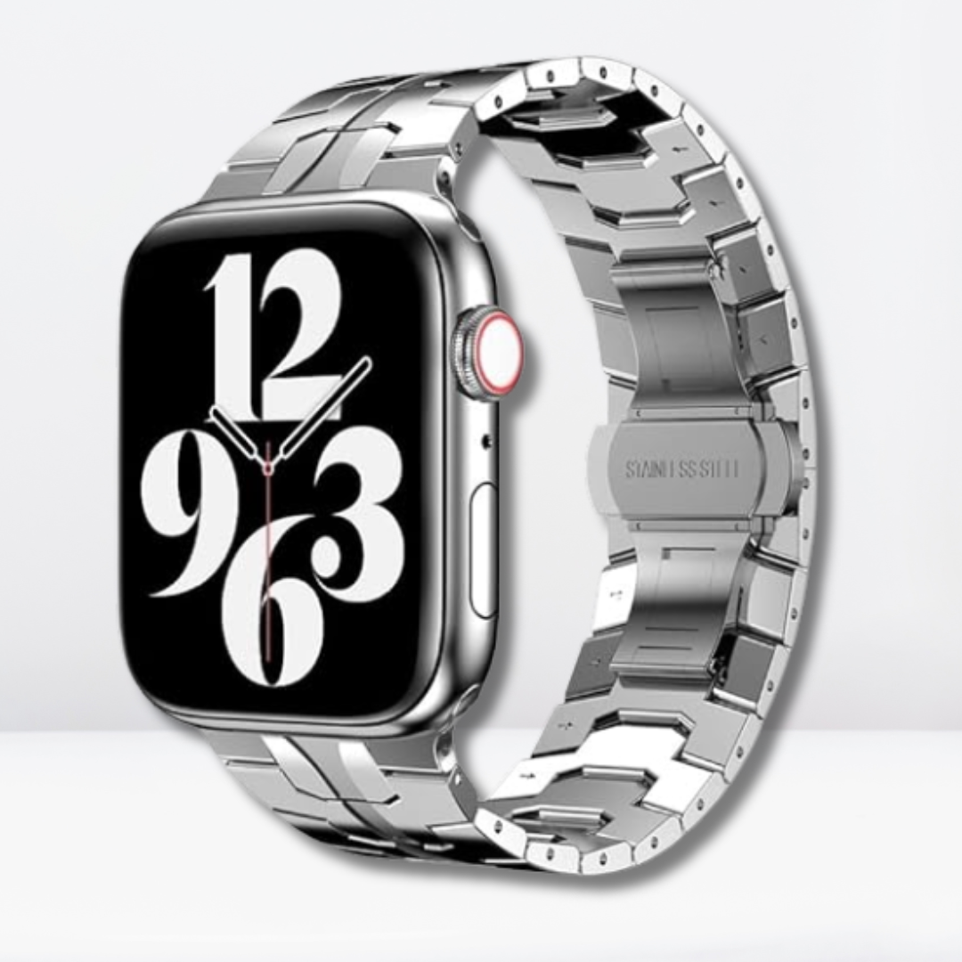 New Superhero Iron Man Stainless Steel Bracelet Band for iWatch (Silver)