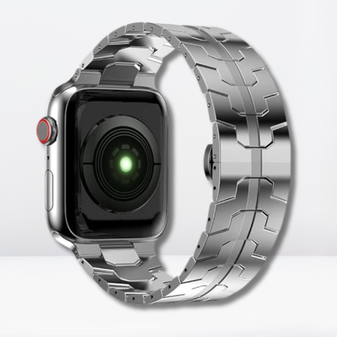 New Superhero Iron Man Stainless Steel Bracelet Band for iWatch (Silver)