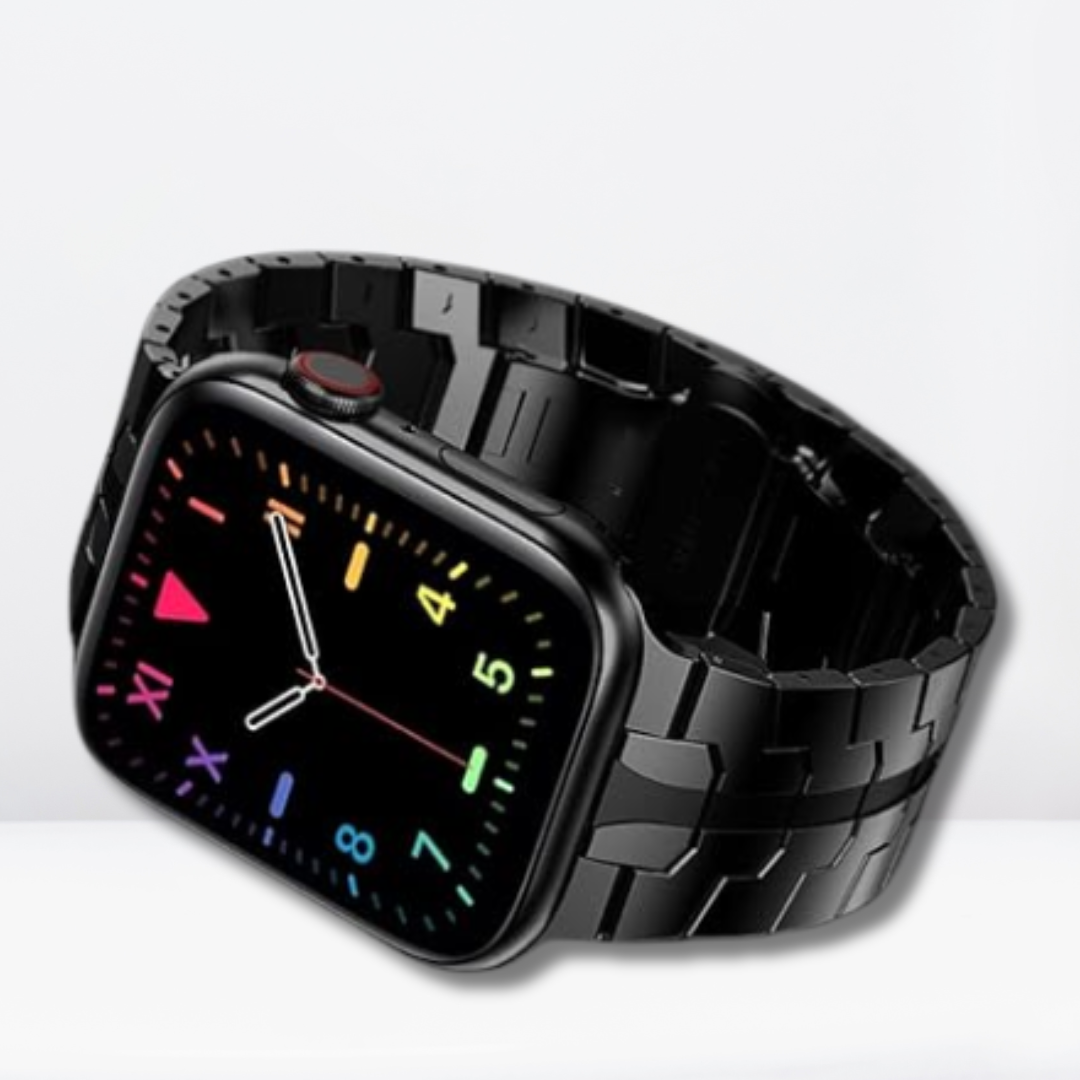 New Superhero Iron Man Stainless Steel Bracelet Band for iWatch (Black)